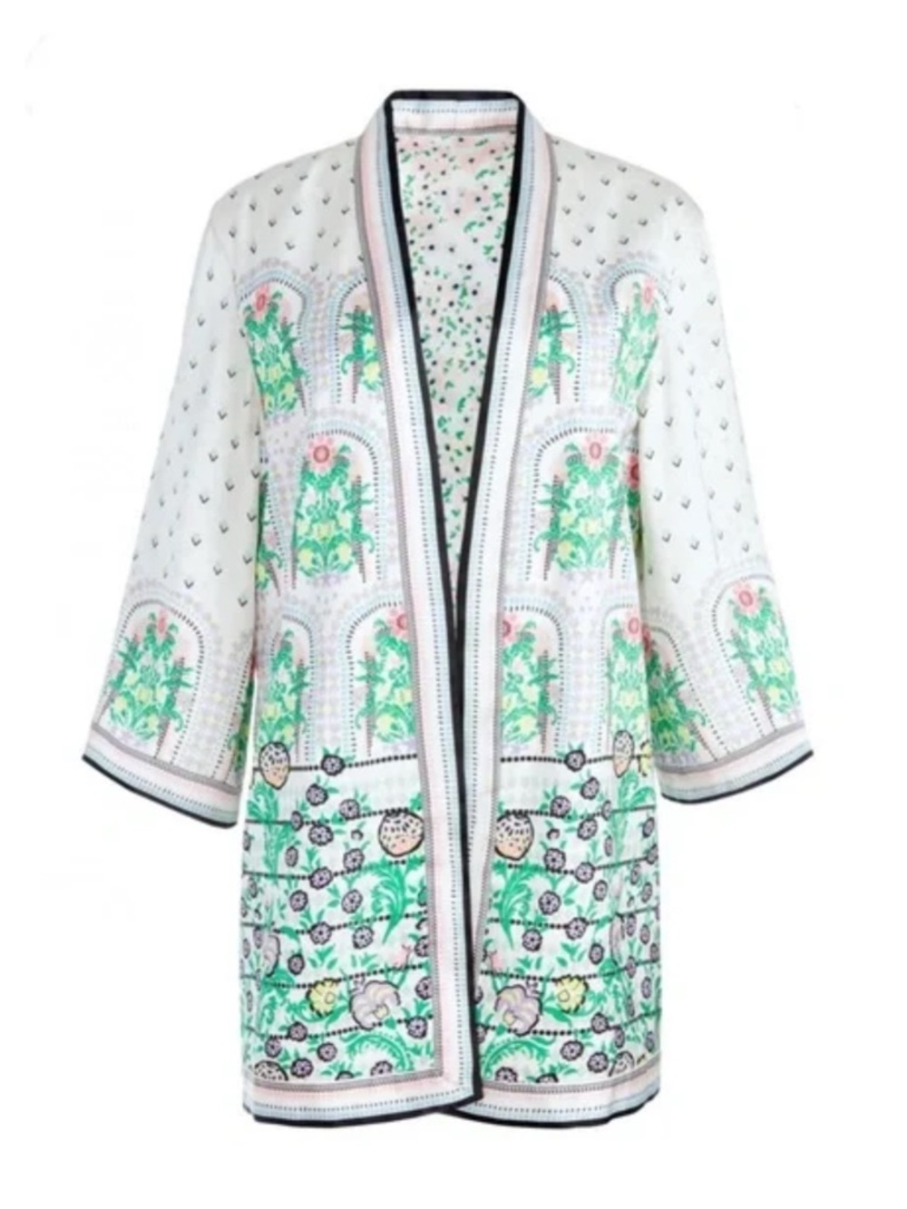 Alice + Olivia Koko Reversible Kimono Sun Valley Trellis Multi NWT Size S/M